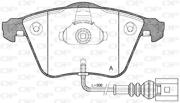 OPEN PARTS Bremžu uzliku kompl., Disku bremzes BPA0964.41